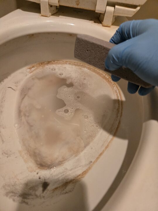 Toilet Vs Grit & Pumice - Before