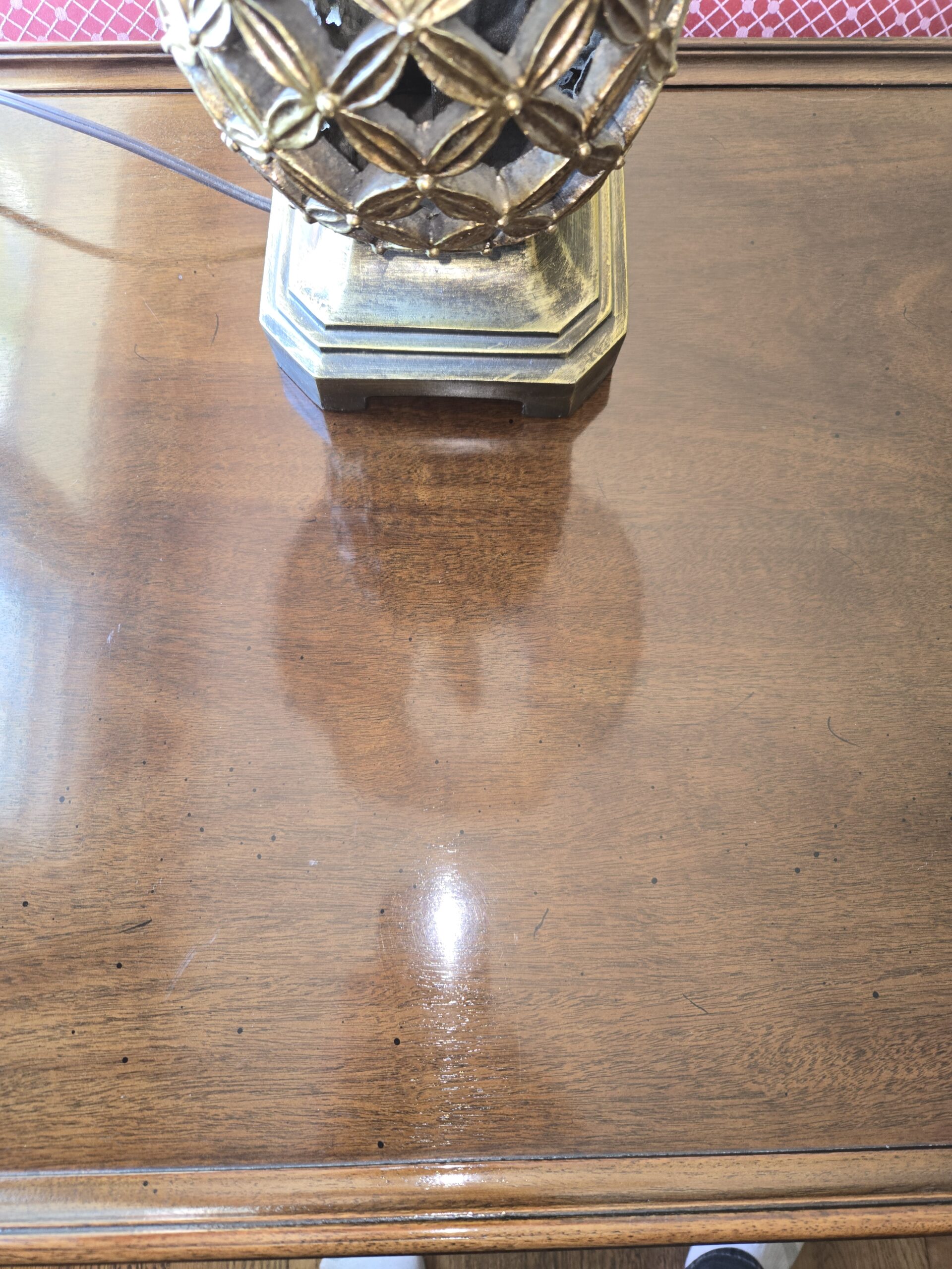 End Tables polished with lemon oil. - After
