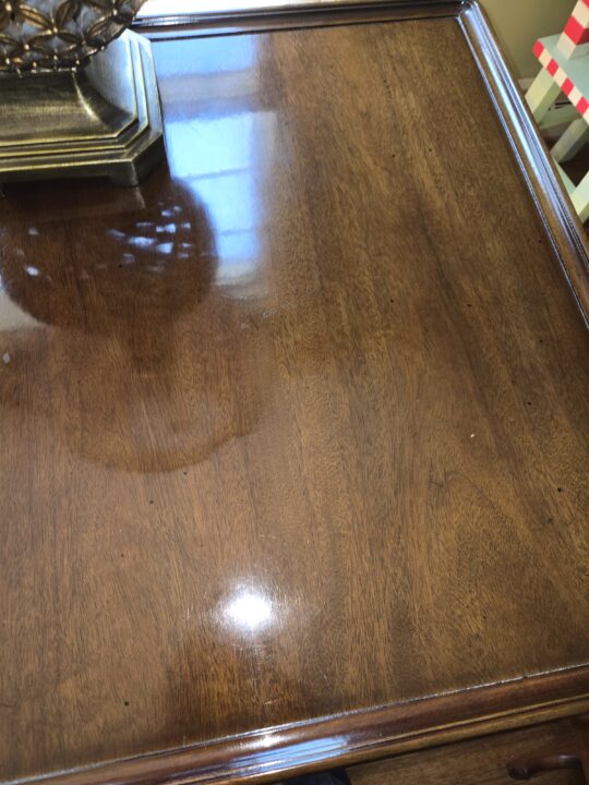 End Tables polished with lemon oil. - After
