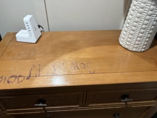 Wood Stain removed - Before