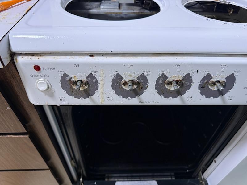 Front of Stove - Before