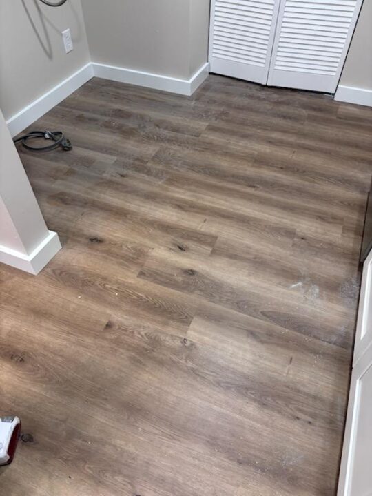 Laundry Room Floor - Before