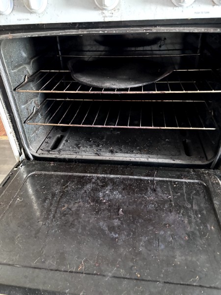 Dirty inside oven